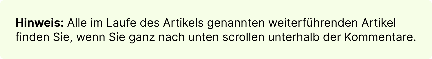 Hinweis: Alle weiterführenden Artikel finden Sie unterhalb der Kommentare.